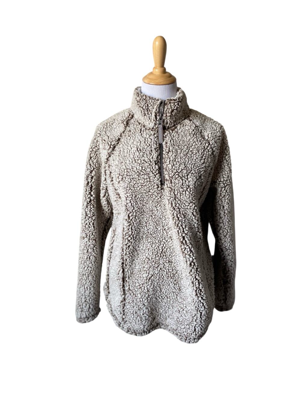 Small Cozy Sherpa Half Zip Pullover Sweater- Size Small